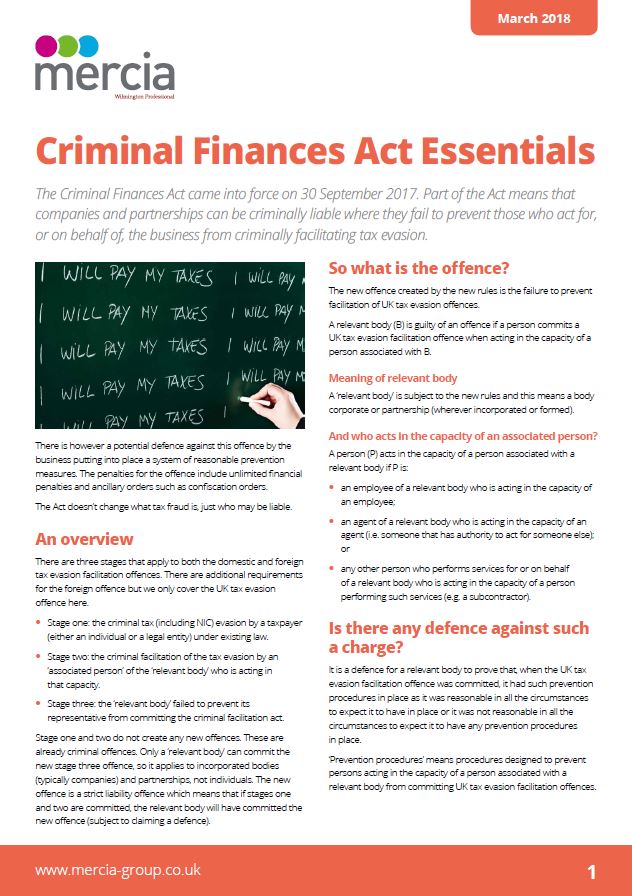 Criminal Finances Act Essentials thumbnail