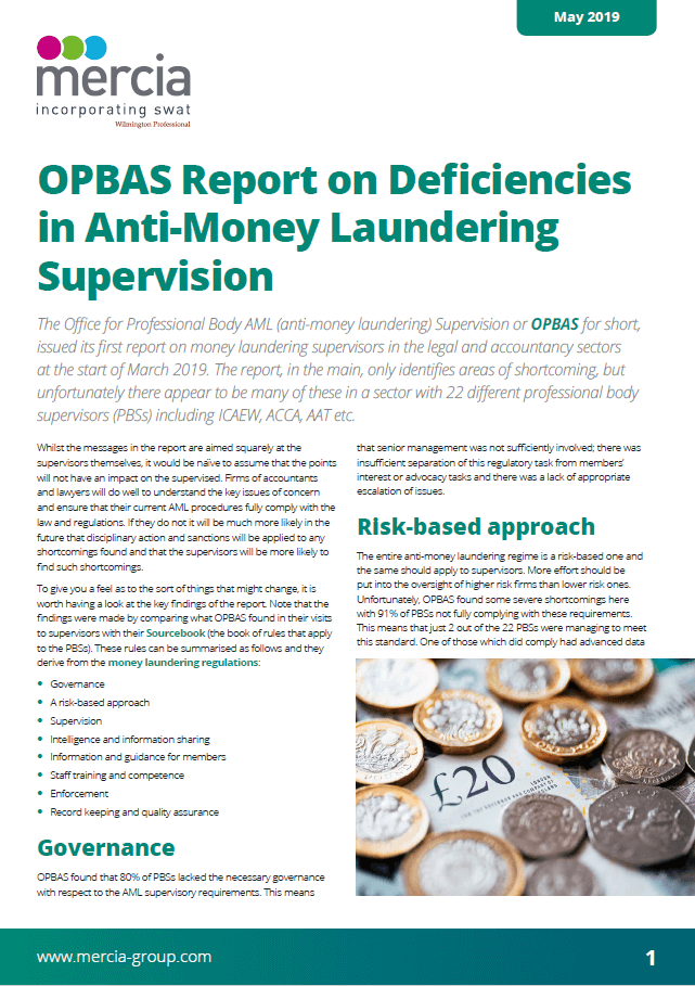 OPBAS Report on Deficiencies in Anti-Money Laundering Supervision thumbnail