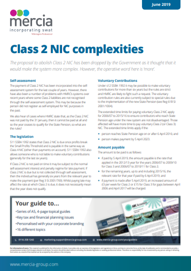 Class 2 NIC complexities thumbnail