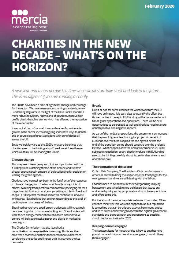 Charities in the new decade – What’s on the horizon? thumbnail