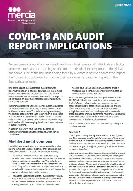 COVID-19 and Audit Report Implications thumbnail