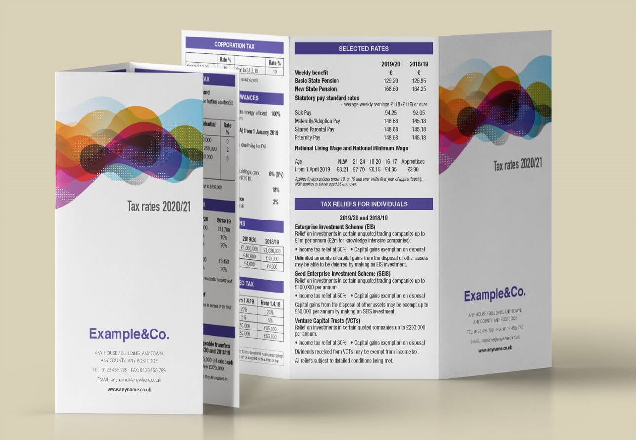 Printed tax cards