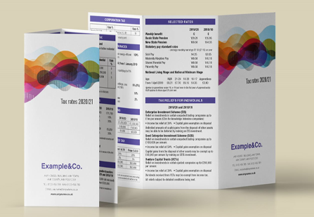 Printed tax cards